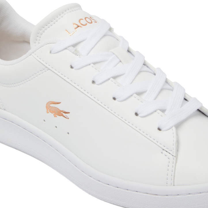 Sabatilles Lacoste Carnaby Set infantils blanques amb detalls en or rosa - Querol online