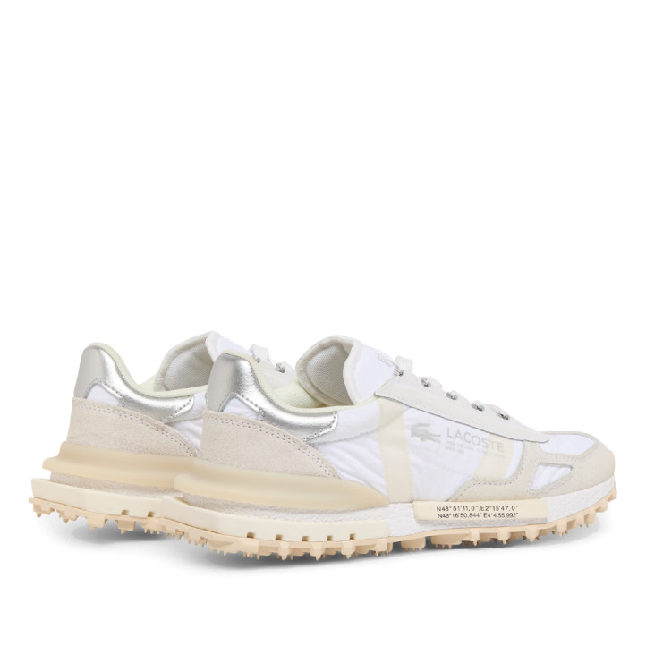 Sabatilles Lacoste Elite Active de dona blanques amb detalls metal·litzats i sola beix - Querol online