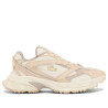 Zapatillas Lacoste L003 Neo Shot de mujer beige con ante nacarado y suela XXL
