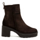BOTAS DE SERRAJE CON CREMALLERA SALMA MOKA PORRONET - Querol online