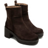 BOTAS DE SERRAJE CON CREMALLERA SALMA MOKA PORRONET
