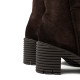 BOTAS DE SERRAJE CON CREMALLERA SALMA MOKA PORRONET - Querol online