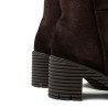 BOTAS DE SERRAJE CON CREMALLERA SALMA MOKA PORRONET