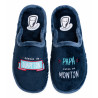 Zapatillas casa Se me ríen los pies de hombre azul marino con mensaje para papá