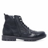 Botins Lobo Atlas negres de pell amb cordons i cremallera lateral