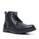 Botines Lobo Atlas negros de piel con cordones y cremallera lateral - Querol online