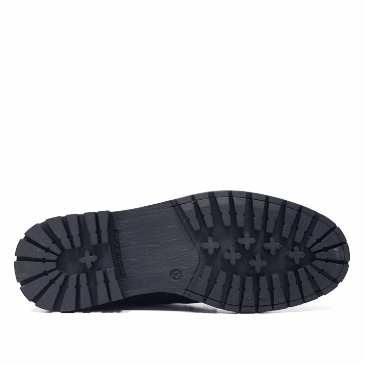 Botins Lobo Atlas negres de pell amb cordons i cremallera lateral - Querol online