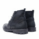 Botines Lobo Atlas negros de piel con cordones y cremallera lateral - Querol online
