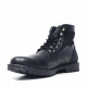 Botines Lobo Atlas negros de piel con cordones y cremallera lateral - Querol online