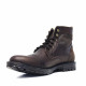 Botins Lobo Atlas marrons de pell amb cordons i cremallera lateral - Querol online