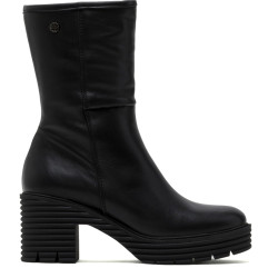 BOTAS DE PIEL CON CREMALLERA SONIA NEGRO PORRONET - Querol online
