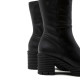 BOTAS DE PIEL CON CREMALLERA SONIA NEGRO PORRONET - Querol online