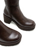BOTAS DE PIEL CON CREMALLERA SONIA MOKA PORRONET