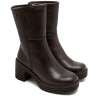 BOTAS DE PIEL CON CREMALLERA SONIA MOKA PORRONET