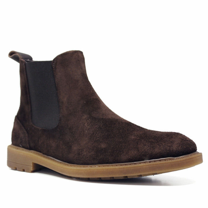 Mocasins Lobo Como d'home negres de pell amb antifaç clàssic - Querol online