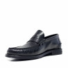 Mocasines Lobo Como de hombre negros de piel con antifaz clásico