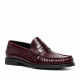 Mocasines Lobo Como de hombre granates de piel con antifaz clásico - Querol online