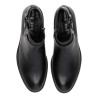 Botines Chika 10 de mujer negros con tacón medio y hebilla metálica lateral