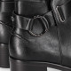 Botins Chika 10 de dona negres amb taló mitjà i sivella metàl·lica lateral - Querol online