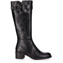 Botas tacón Chika 10 altas de mujer negras y anilla metálica lateral - Querol online