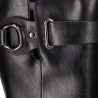 Botas tacón Chika 10 altas de mujer negras y anilla metálica lateral