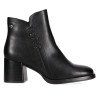 Botins Chika 10 de dona negres amb taló ample i reblons metàl·lics laterals
