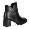 Botines Chika 10 de mujer negros con tacón ancho y remaches metálicos laterales