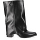 Botas Chika 10 de mujer negras de caña media ancha con tacón de 5 cm - Querol online
