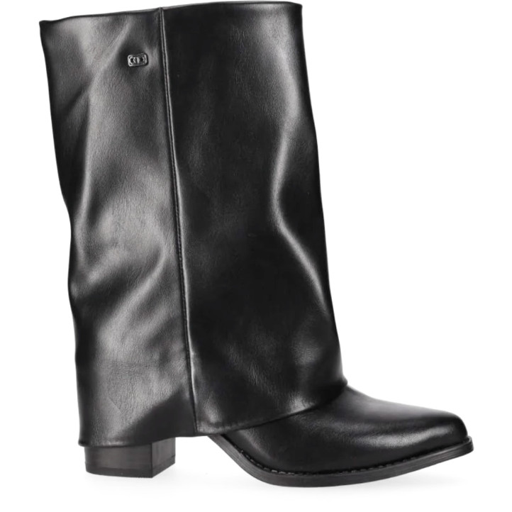 Botas Chika 10 de mujer negras de caña media ancha con tacón de 5 cm - Querol online