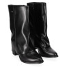 Botas Chika 10 de mujer negras de caña media ancha con tacón de 5 cm