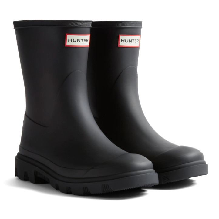 Botas agua Hunter Downpour Short unisex negras de caña corta impermeables - Querol online