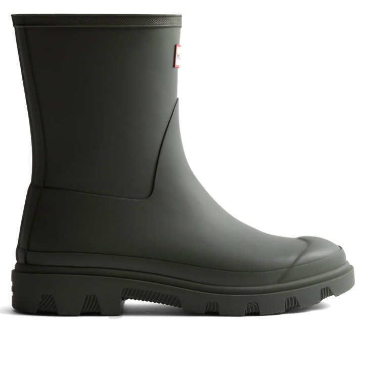 Botas agua Hunter Downpour Short unisex verde oliva oscuro de caña corta impermeables - Querol online