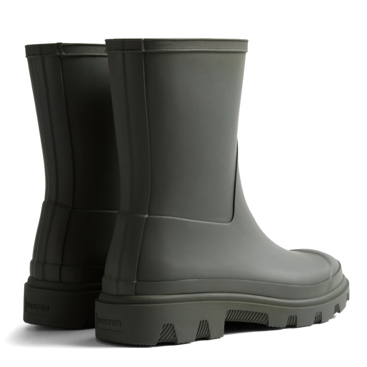 Botas agua Hunter Downpour Short unisex verde oliva oscuro de caña corta impermeables - Querol online