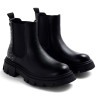 Botins Gioseppo Chelsea de nena negres amb tatxes i sola track