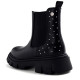 Botines Gioseppo Chelsea de niña negros con tachuelas y suela track - Querol online