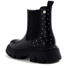 Botines Gioseppo Chelsea de niña negros con tachuelas y suela track
