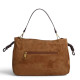 Bolso AMICHI de bandolera camel con acabado efecto ante y asa de hombro - Querol online