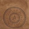 Bolso AMICHI de bandolera camel con acabado efecto ante y asa de hombro