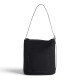 Bolso AMICHI de hombro Musa negro con acabado de antelina y asa ajustabl - Querol online