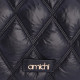 Bandolera AMICHI negro acolchado con pespuntes de rombos y asa aju - Querol online