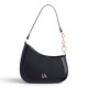 Bolso Don Algodón de hombro negro con efecto trenzado y cadena dorada - Querol online
