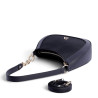 Bolso Don Algodón de hombro negro con efecto trenzado y cadena dorada