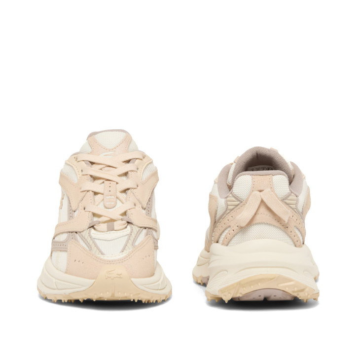 Zapatillas Lacoste L003 Neo Shot beige con ante nacarado y suela XXL - Querol online