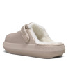 Zuecos Nicoboco de mujer beige con hebilla ajustable y forro suave