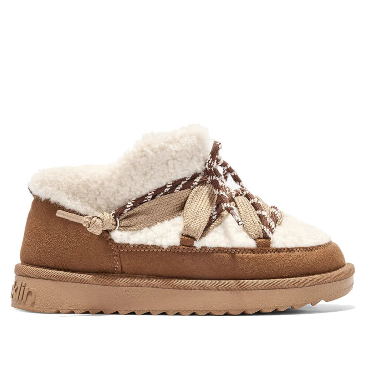 Botas australianas FRANKLIN Nordic Lite Sherpa de mujer camel con pelo y cordones - Querol online