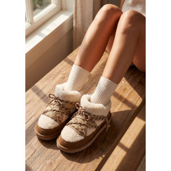 Botes australianes FRANKLIN Nordic Lite Sherpa de dona camel amb pèl i cordons - Querol online