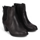 Botins de taló Chika 10 negres amb costures decoratives i taló ample de 6 cm - Querol online