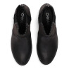 Botins de taló Chika 10 negres amb costures decoratives i taló ample de 6 cm