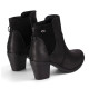 Botins de taló Chika 10 negres amb costures decoratives i taló ample de 6 cm - Querol online