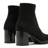 Botins de taló Miss Elastic Menphis negres efecte ant amb taló ample de 6 cm
